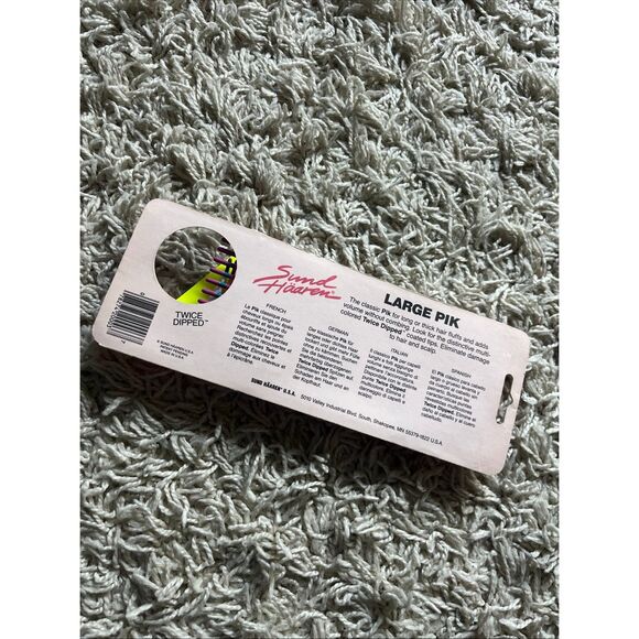 Sund Haaren Twice Dipped “Touch Me” Tips Comb & Piks 1986 Pink White Blue 3 Pack - Picture 7 of 8